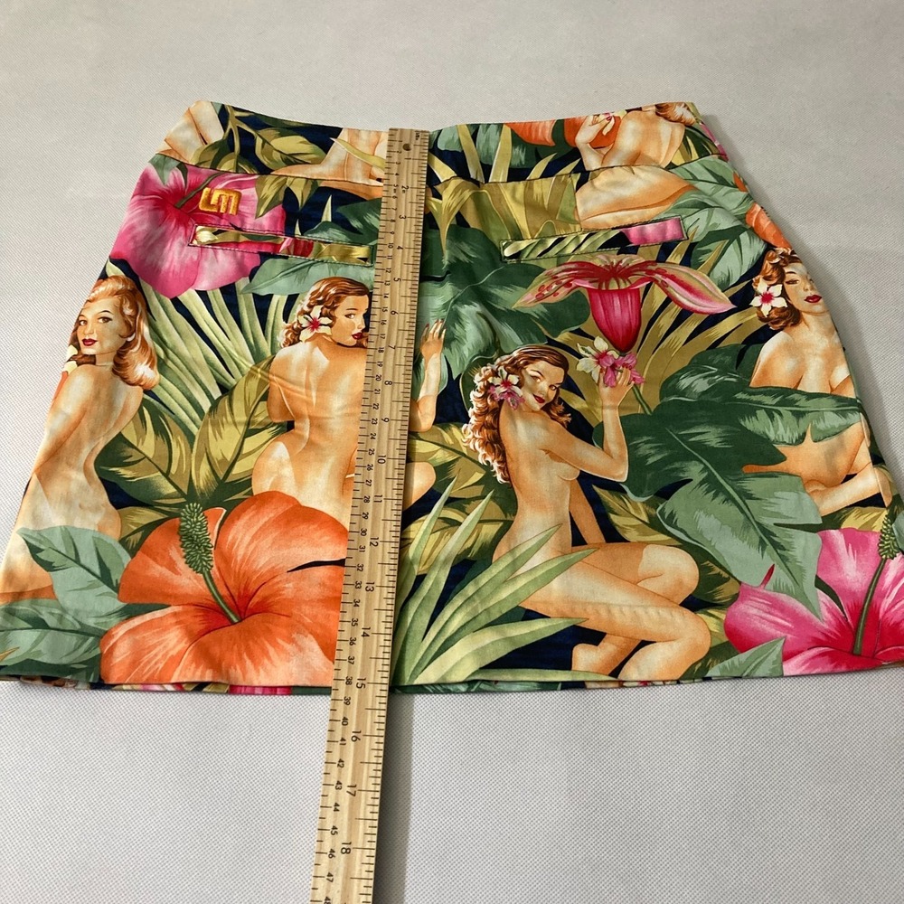 Loud Mouth Golf Ladies Skort Activewear Vibrant Hula Girl Pin-Up Pattern US 4 - Picture 10 of 10